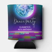 Neon Retro Dance Disco Verjaardagsfeestje Welkom Blikjeskoeler (Achterkant)