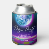 Neon Retro Disco Party Dance Nacht Verjaardag Blikjeskoeler (Blikje Voorkant)