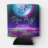 Neon Retro Disco Party Dance Nacht Verjaardag Blikjeskoeler (Achterkant)