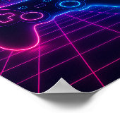 Neon Retro Gamepad — Synthwave Poster (Hoek)