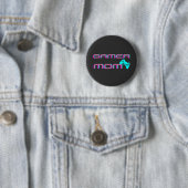 Neon Retro Gamer Moeder Ronde Button 5,7 Cm (In situ)