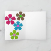 Neon Retro Happy Birthday Kaart (Binnen)