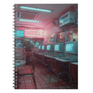 Neon Retro Internet Café Notitieboek