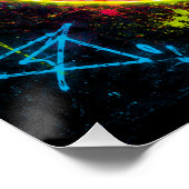 Neon Retro Kunst Perfect Poster (Hoek)