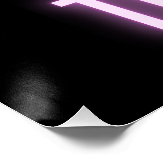 Neon Retro Mic Tickets Perfect Poster (Hoek)