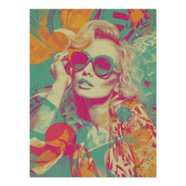 Neon Retro Muse Perfect Poster