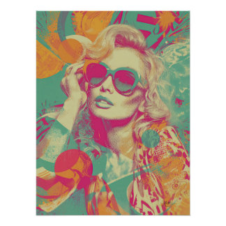 Neon Retro Muse Perfect Poster