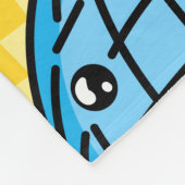 Neon retro muziek thema fleece deken (Hoek)