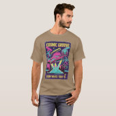 Neon Retro Ruimte Auto T-shirt (Voorkant volledig)