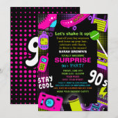 Neon Retro Volledig Geweldige 90s Verjaardagsfeest Kaart (Voorkant / Achterkant)