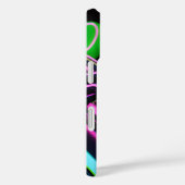 Neon Retro Wave Design – elektrisch roze, blauw Case-Mate iPhone Case (Achterkant / Rechts)