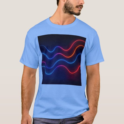 Neon Retro Wave Pattern jongen T-shirt (Voorkant)
