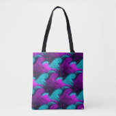 Neon Retro Wave Tote Bag (Voorkant)