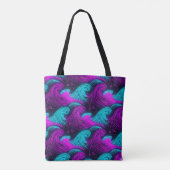 Neon Retro Wave Tote Bag (Achterkant)