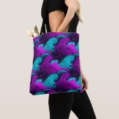 Neon Retro Wave Tote Bag (Dichtbij)