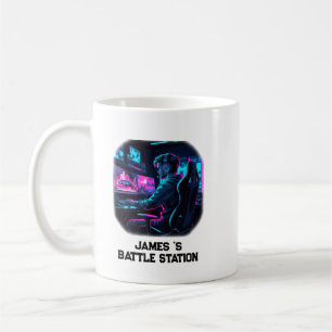 Neon RGB Cyberpunk Gamer Kamer Gepersonaliseerde N Koffiemok