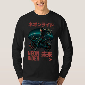 Neon Rider – Japanse cyberesthetiek T-shirt