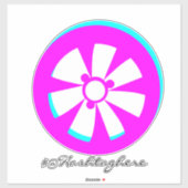 Neon Rim Roze zwarte auto Sticker (Vel)