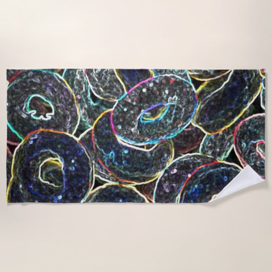 Neon Rings Strandlaken (Voorkant)