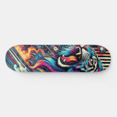 Neon Roaring Tiger Skateboard Schaats Deck (Horizontaal)
