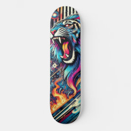 Neon Roaring Tiger Skateboard Schaats Deck