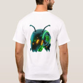 Neon Robotic Caterpillar Face T-shirt (Achterkant)
