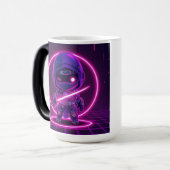 Neon Robotic Ninja Magische Mok (Voorkant links)