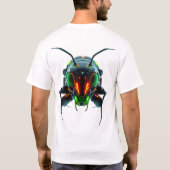 Neon Robotic Termite Face Art T-shirt (Achterkant)