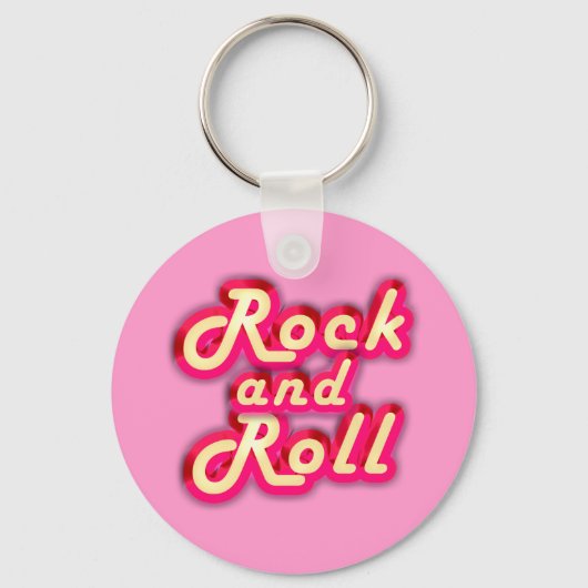 Neon Rock en Roll Sleutelhanger (Voorkant)