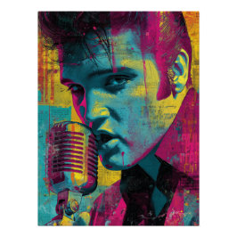 Neon Rock Legend Perfect Poster