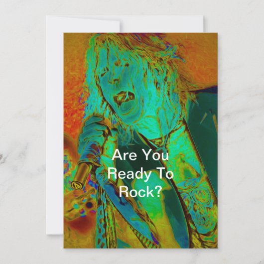 Neon Rock Singer Kaart (Voorkant)