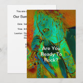 Neon Rock Singer Kaart (Voorkant / Achterkant)