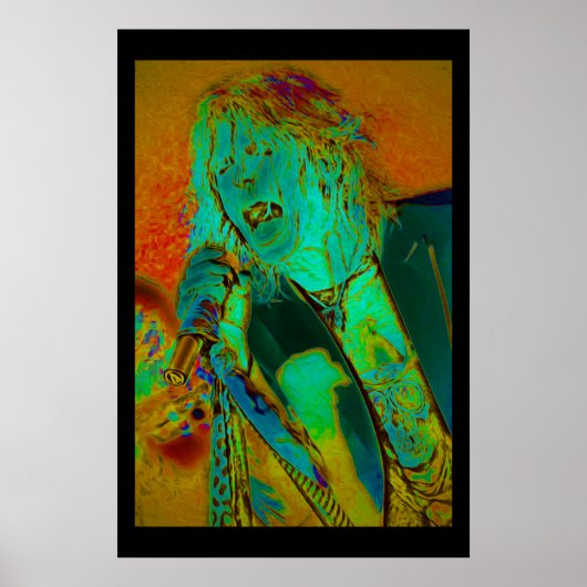 Neon Rock Singer Poster (Voorkant)