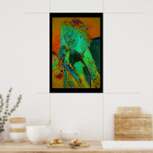 Neon Rock Singer Poster (Keuken)