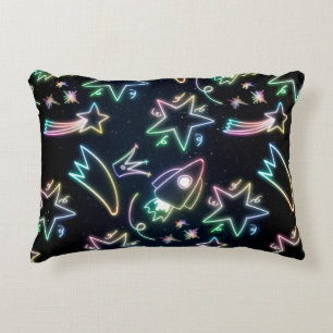 Neon Rocket Star Medium Gift Bag Accent Kussen