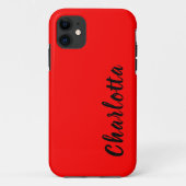 Neon Rode Stevige Kleur | Aangepast aanpassen Case-Mate iPhone Case (Achterkant)