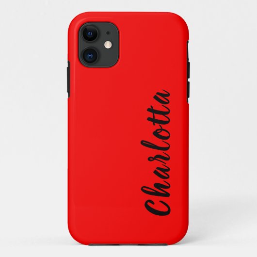 Neon Rode Stevige Kleur | Aangepast aanpassen Case-Mate iPhone Case (Achterkant)