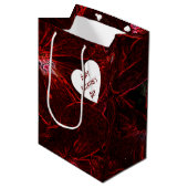 Neon Rode Viooltjes Midden Geschenkentas Medium Cadeauzakje (Voorkant Gekanteld)
