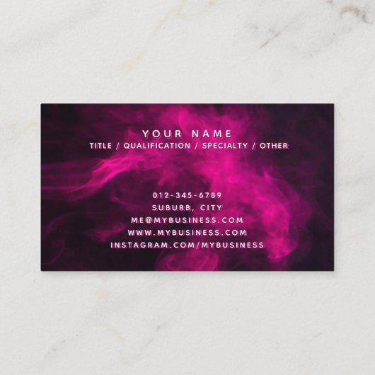 Neon & Roke Modern Visitekaartje (Achterkant)