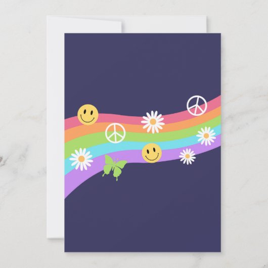 Neon Roller Schaats Groovy Birthday Kaart (Achterkant)