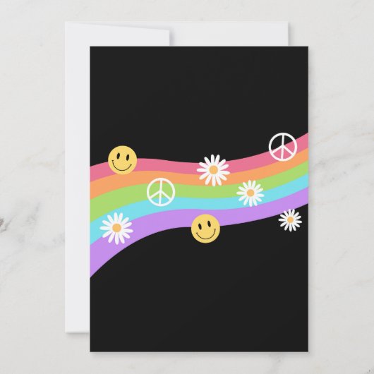 Neon Roller Schaats Groovy Birthday Kaart (Achterkant)