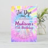 Neon Roller-schaats Verjaardagsuitnodiging Kaart (Staand voorkant)