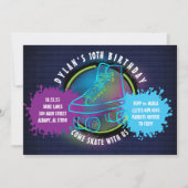 NEON ROLLER SCHAATSEN GLOED NEON GROEN Verjaardags (Voorkant)