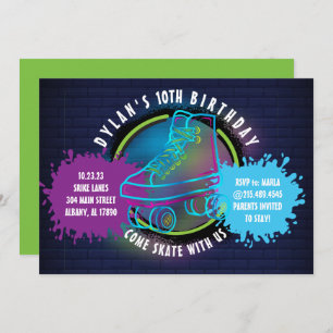 NEON ROLLER SCHAATSEN GLOED NEON GROEN Verjaardags