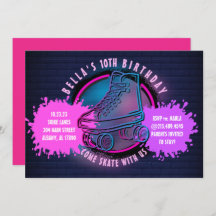 NEON ROLLER SCHAATSEN GLOED NEON ROZE Verjaardagsf