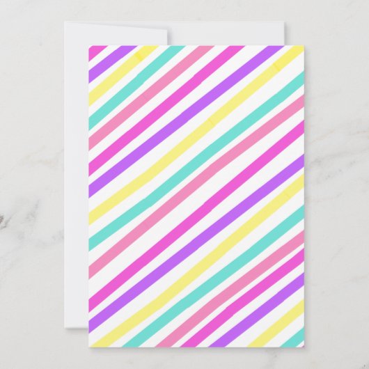 Neon Roller Skalkboard regenboogdag Kaart (Achterkant)