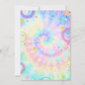 Neon Roller Tie Dye Schaats 10e verjaardag Uitnodi Kaart (Achterkant)