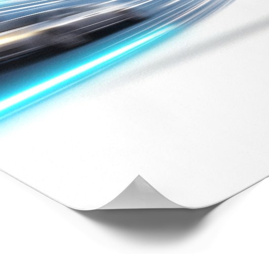 Neon Rollerblader Urban Art Design Poster (Hoek)