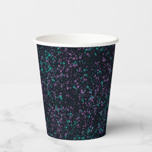 Neon Rollerskate Verjaardagsfeest Custom Papieren Bekers (Achterkant)