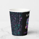 Neon Rollerskate Verjaardagsfeest Custom Papieren Bekers (Rechts)